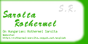 sarolta rothermel business card